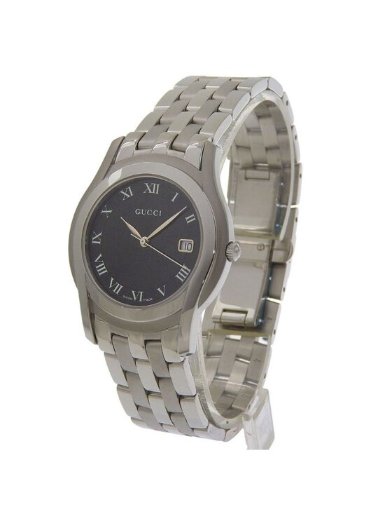 Gucci Class Stainless Steel Quartz Analog Display Black Dial Watch main image 8